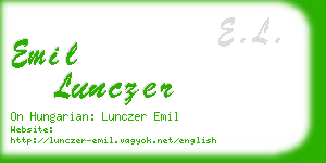 emil lunczer business card